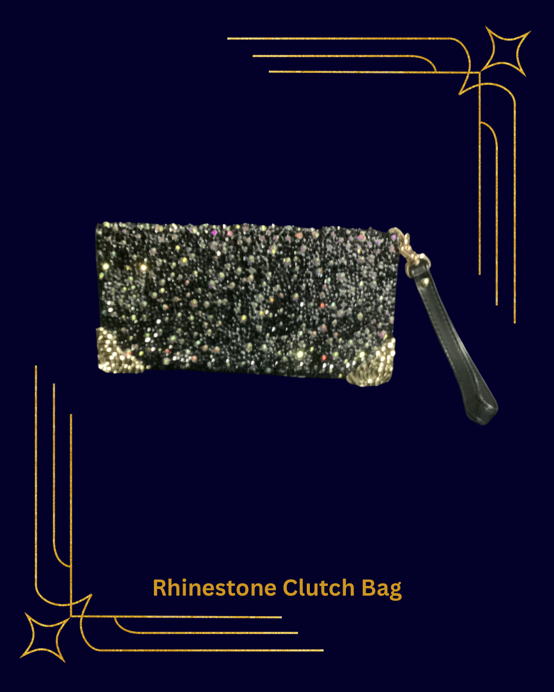 Rhinestone clutch bag